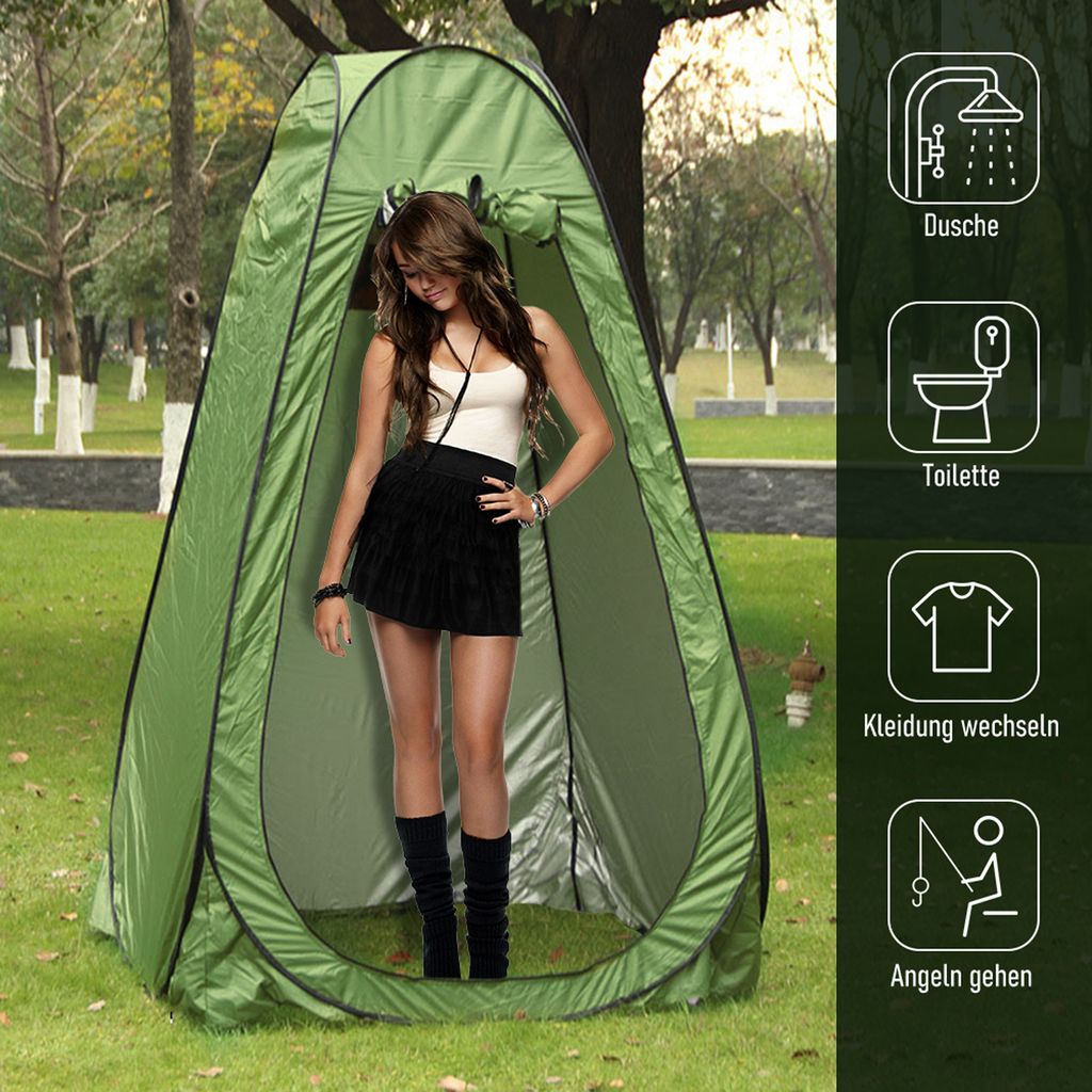 Freetoo Campingzelt, Duschzelt mit Reißverschluss, Produktbild 3