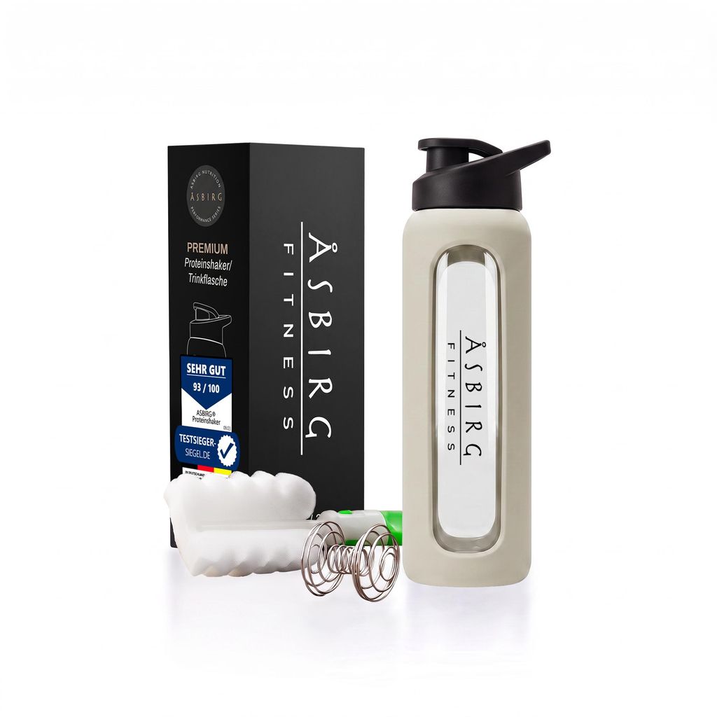 Asbirg | Glas Protein Shaker 700ml – BPA-frei, Produktbild 