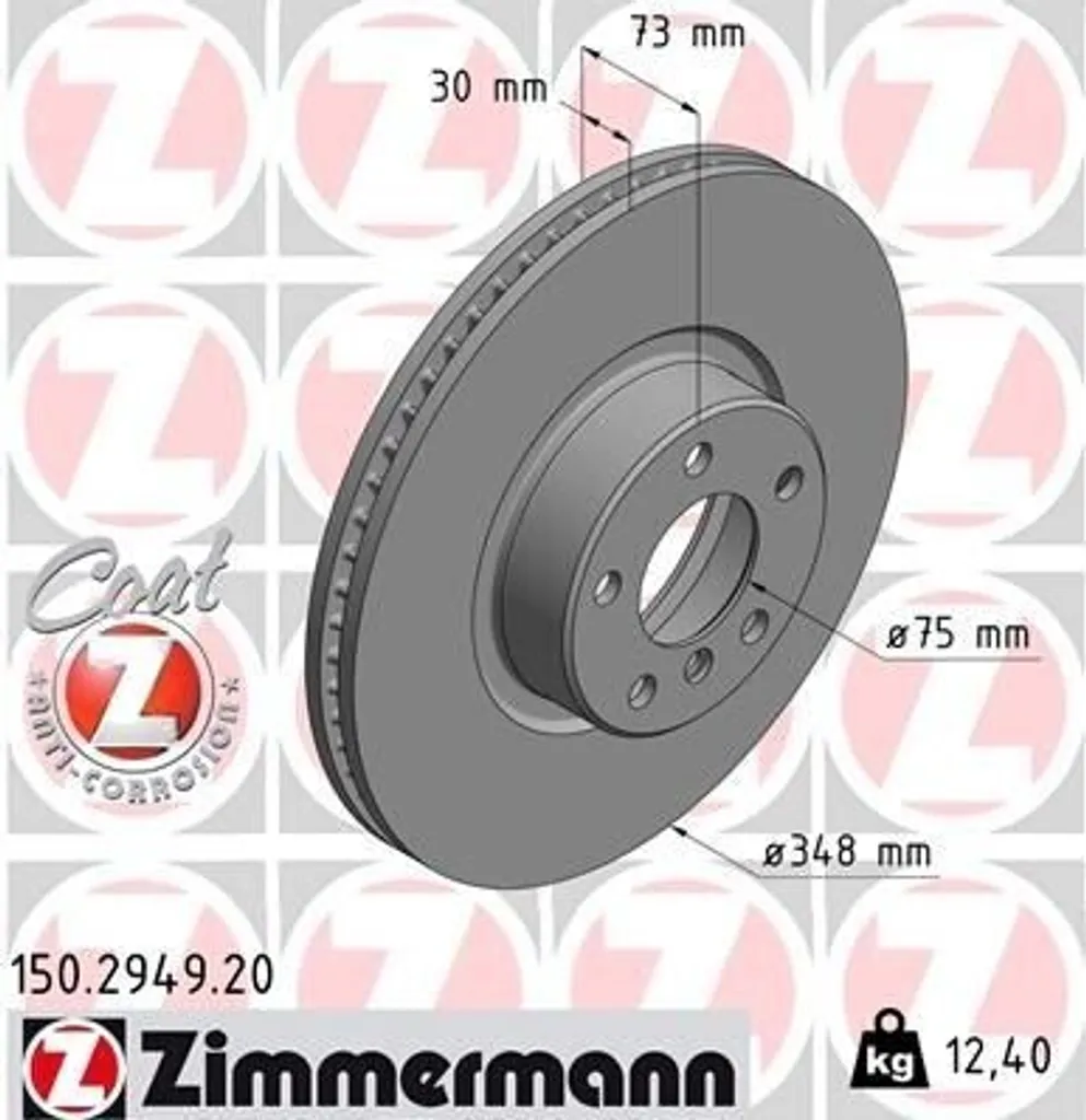 Fini les Vibrations au Freinage sur BMW X4 avec le Disque Zimmermann 150.2949.20