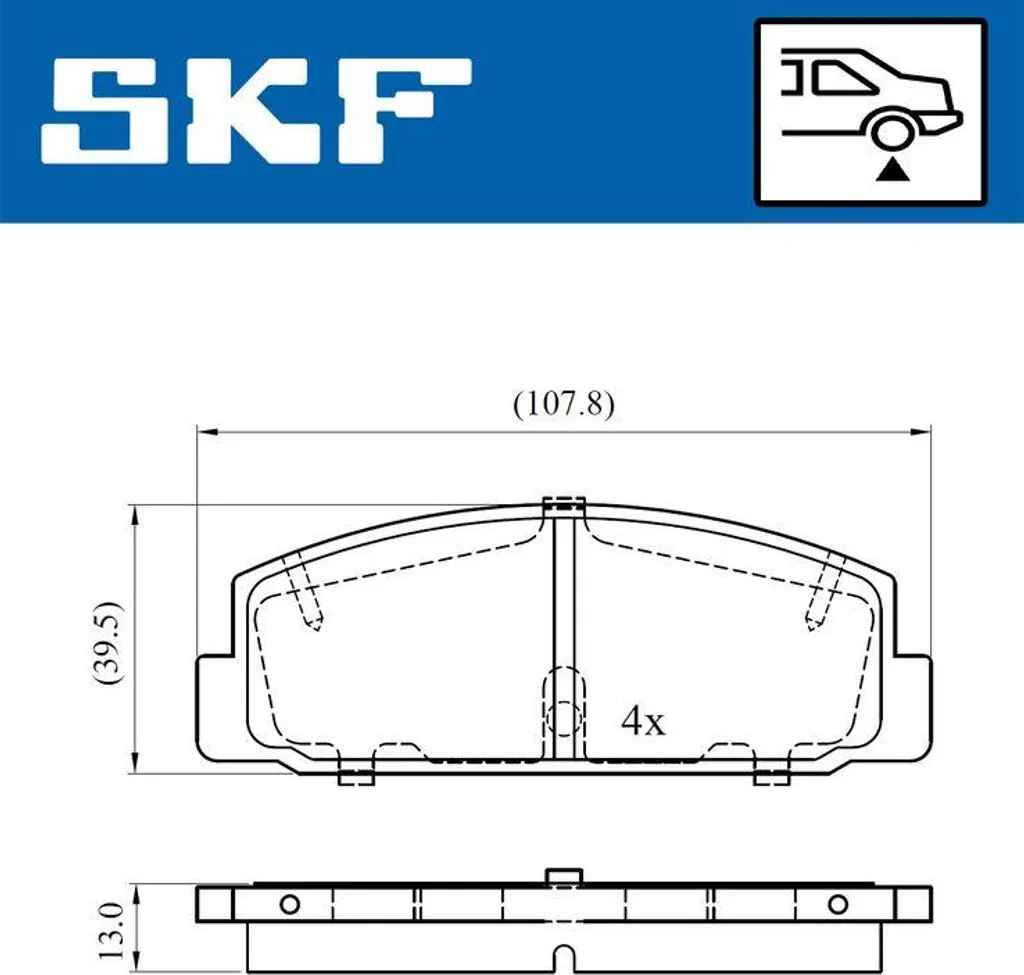 Plaquettes de frein SKF VKBP90587 pour éliminer les sifflements