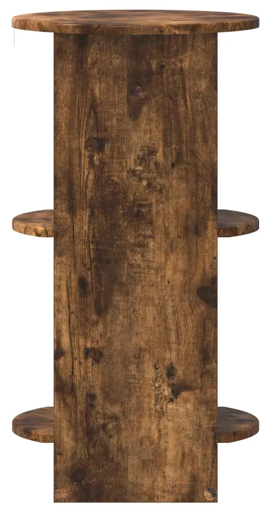 Meuble d'appoint robuste en chêne fumé avec étagères de rangement - 3
