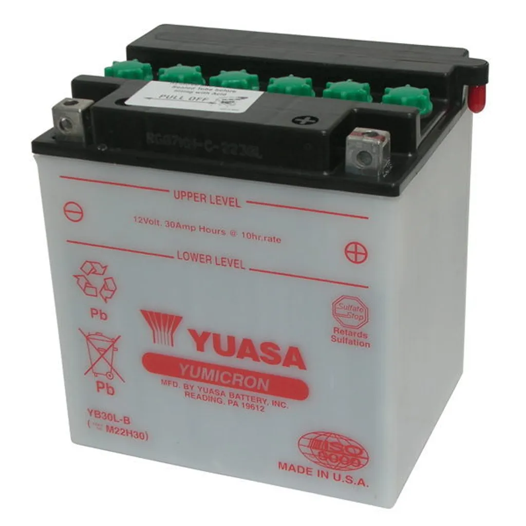 Batterie Moto YUASA YB30L-B 12V 30Ah Idéale pour l'Hivernage et Raid