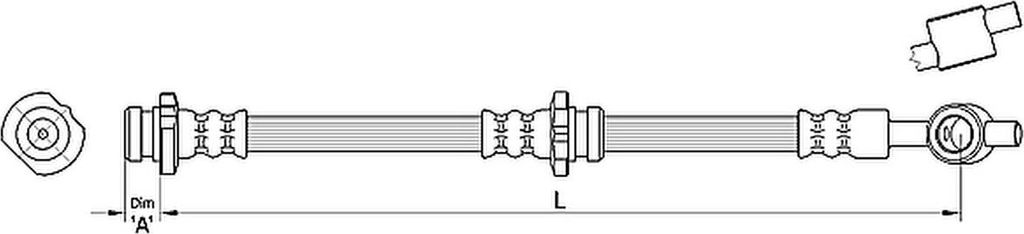 METZGER 4110388 Bremsschlauch Vorne Links für NISSAN ALMERA II Hatchback (N16) Almera II Limousine (N16)
