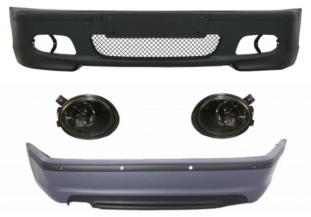 Bodykit für BMW 3 E46 1998-2004 Stoßstange PDC Nebellichter Rauch M-Technik Look.