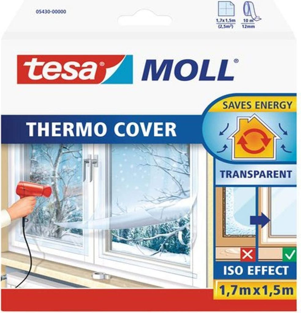 Tesa Fensterisolierfolie moll Thermo Cover transparent 1.5 Produktbild 