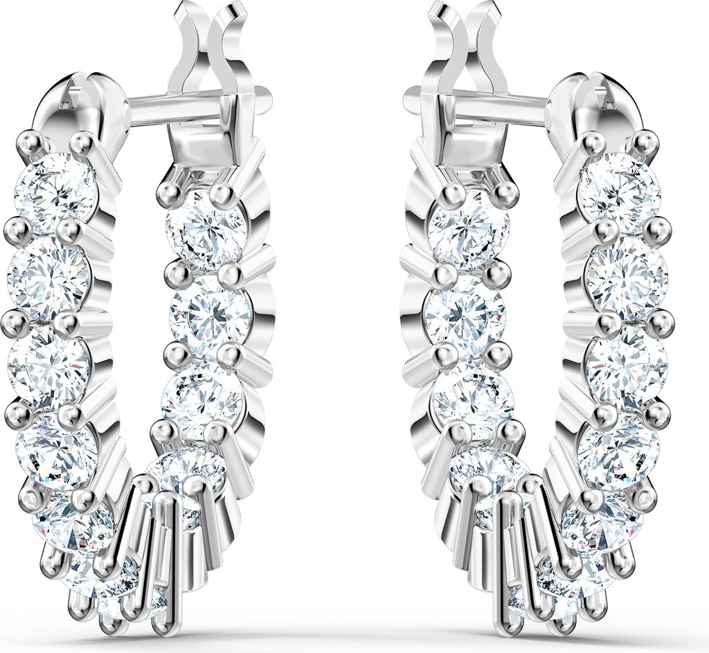 SWAROVSKI Vittore dámské náušnice s obručí bílé rhodiované Obrázek produktu 