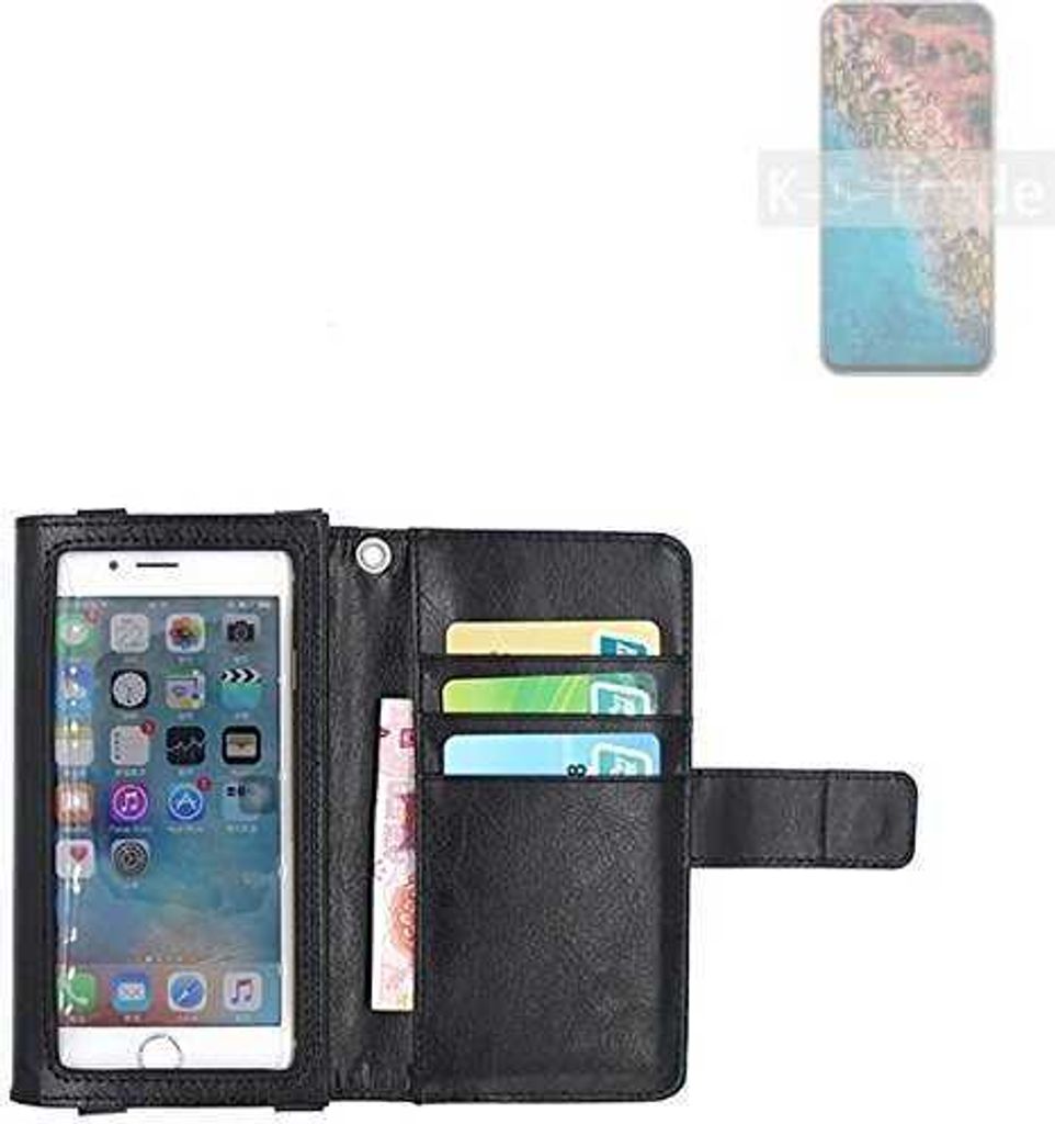 K-S-Trade Handy Hülle Schutz Hülle Kompatibel mit Cubot X20 Pro Case mit Displayschutz / Schutzfolie Flip Cover Wallet case Etui Hülle schwarz