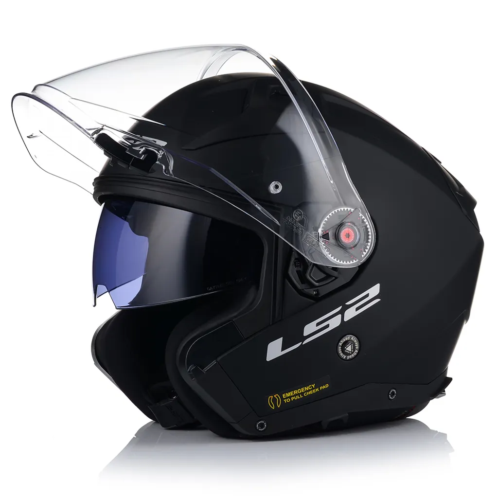 Casque LS2 OF603 Infinity II Solid Jet Noir Mat Taille L 59-60 cm - 2
