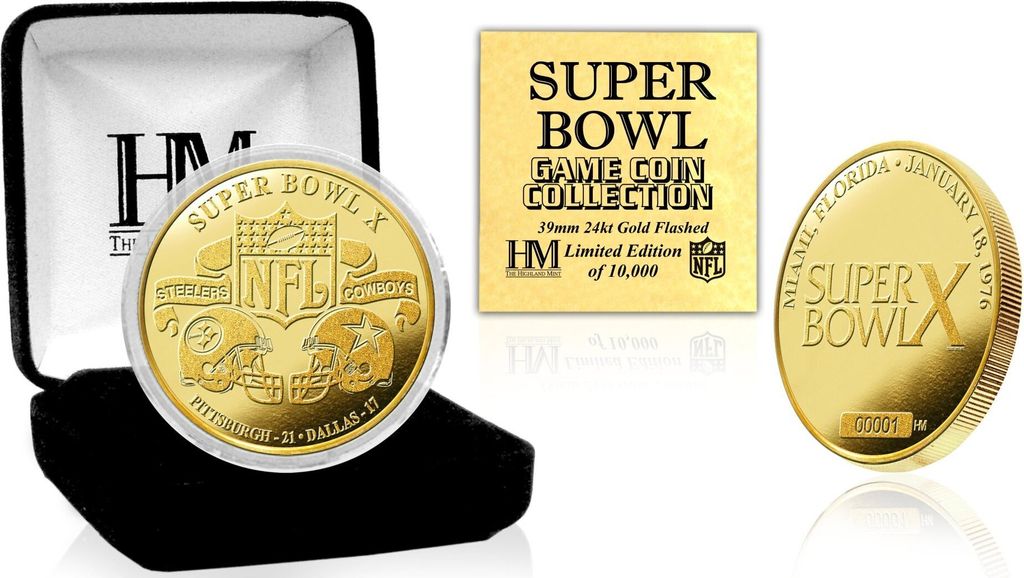 Super Bowl V Gold Flip Coin NFL Münze 39mm, vergoldet