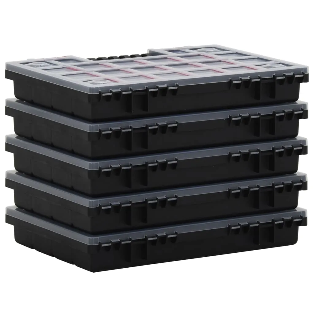 Boîte à Outils Plate avec Compartiments Ajustables - Lot de 5 Modules XL - 4