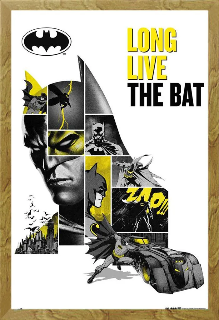 Poster Maxi DC Comics 80th Anniversary + Cornice Shinsuke Legno Oak