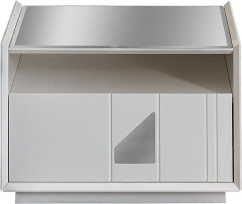 Weiß Bett 2x Nachttische Schlafzimmer Set 3tlg Holz Luxus Garnitur neu