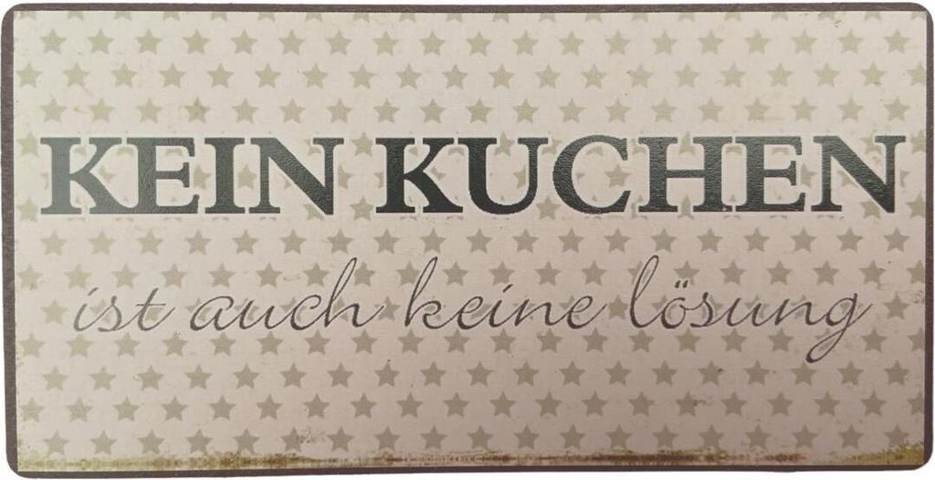 Kühlschrankmagnet im Antik Look - Kein Kuchen ist auch keine Lösung