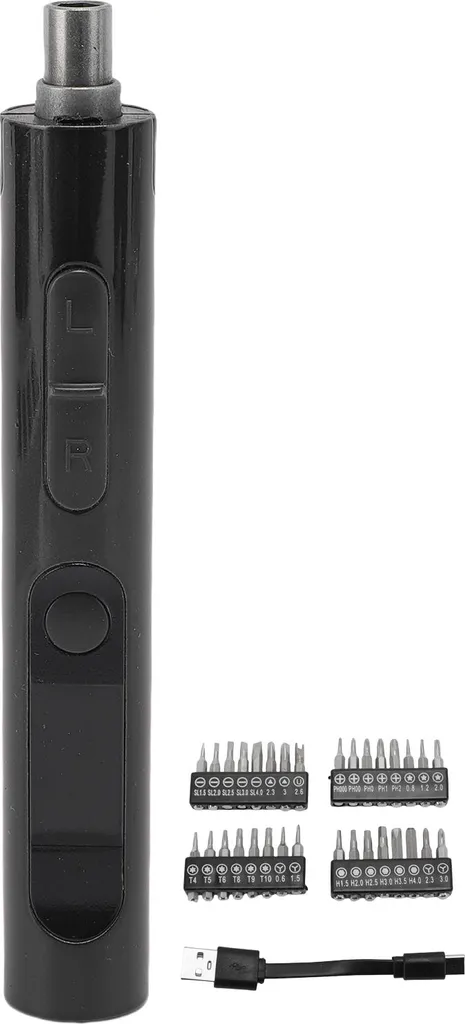 Cacciavite Elettrico Precisione 32 in 1 Kit Riparazione Elettronica RC Nero