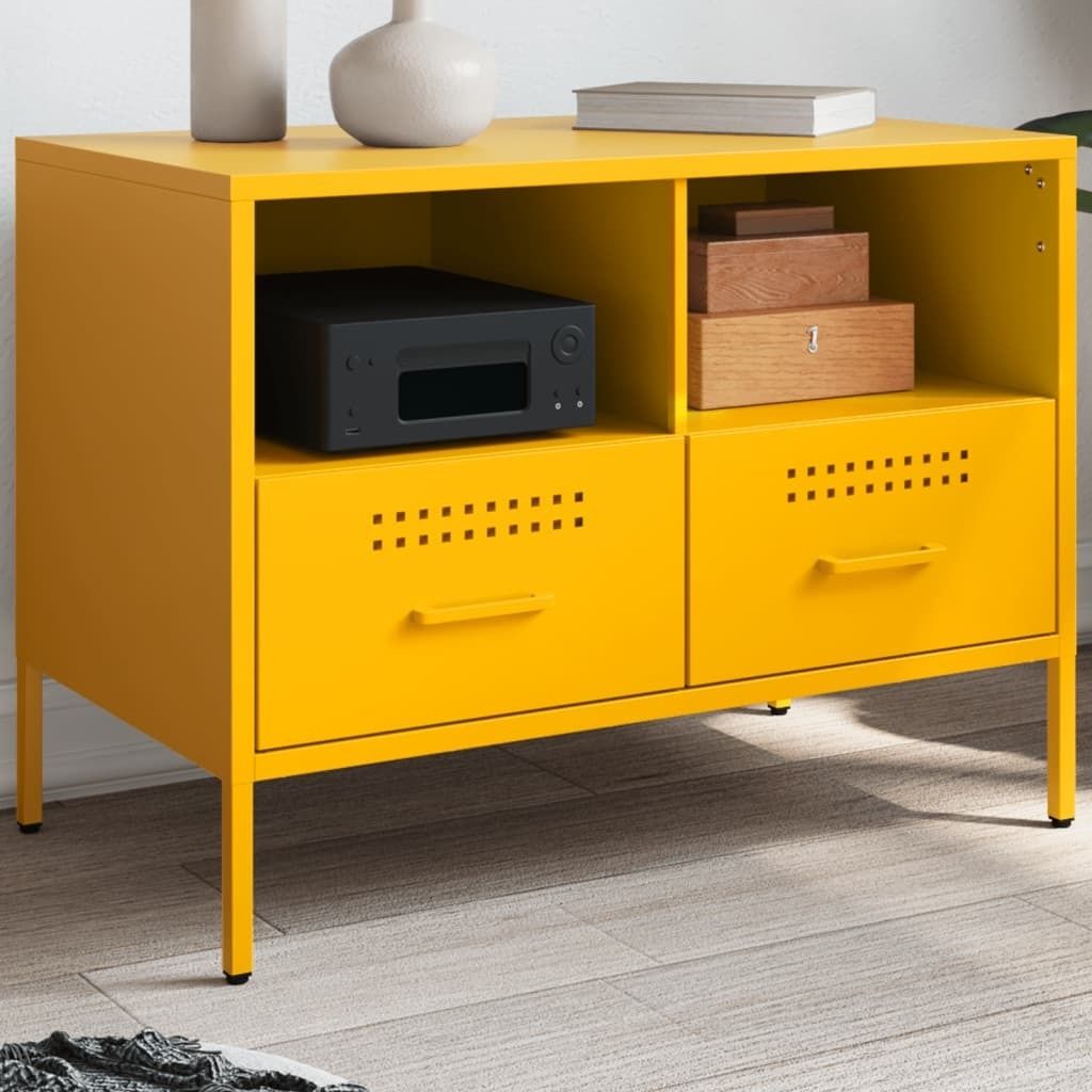 Maison Exclusive - TV-Schrank Senfgelb 68x39x50,5 cm Stahl