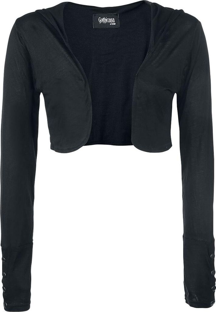 Gothicana by EMP Damen schwarzer Bolero mit Kapuze M