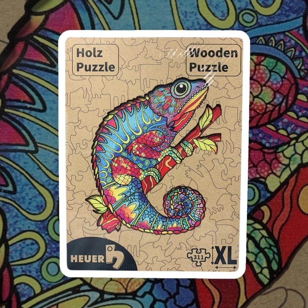 Creative-Art Wooden-Puzzle Holzpuzzle HEUER Motiv: Chameleon, 331 Teile XL