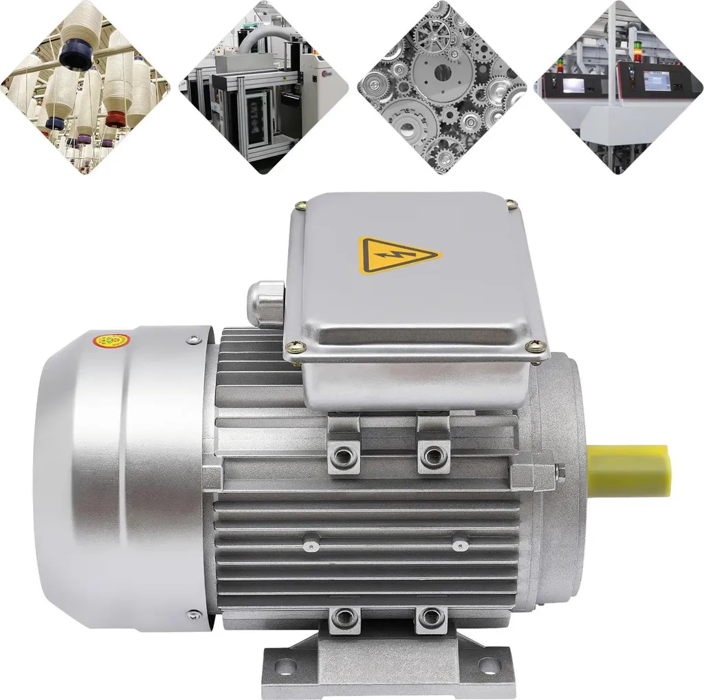 Moteur électrique 750W étanche IP55 monophasé avec rendement élevé IE1