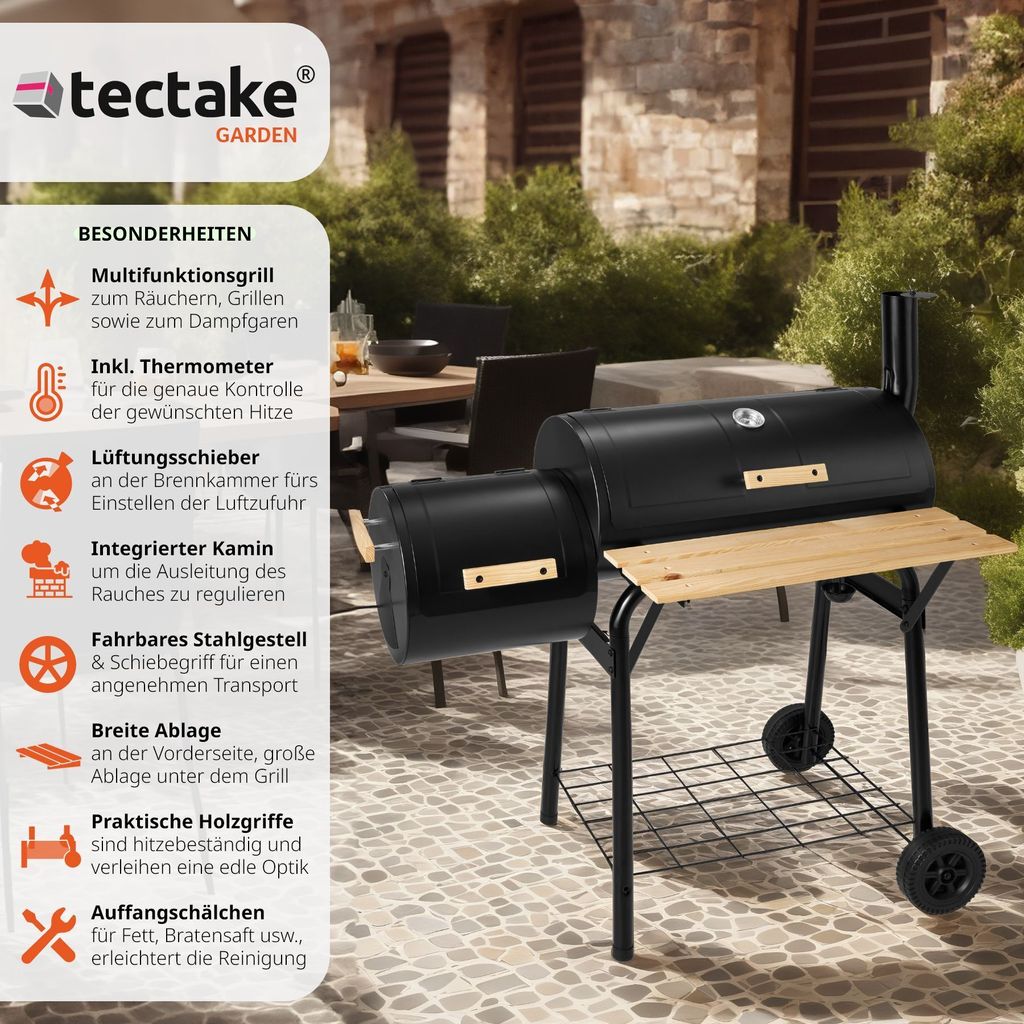 Holzkohlegrill 115 x 67 x 115 cm Produktbild 2