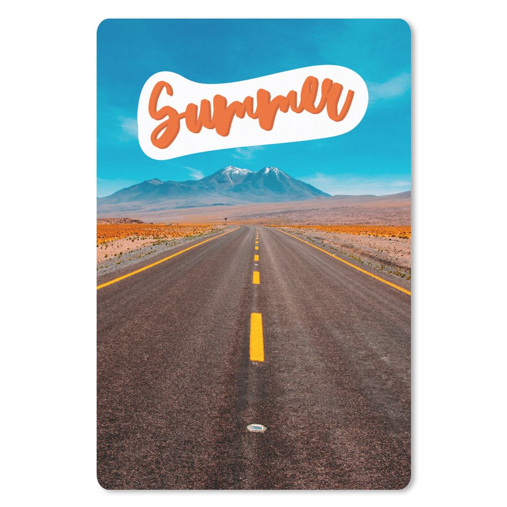 MuchoWow Mauspad Mousepad Auto - Berge - Sommer 18x27 cm - Mousepads - Maus Mat - Pad - Mausunterlage
