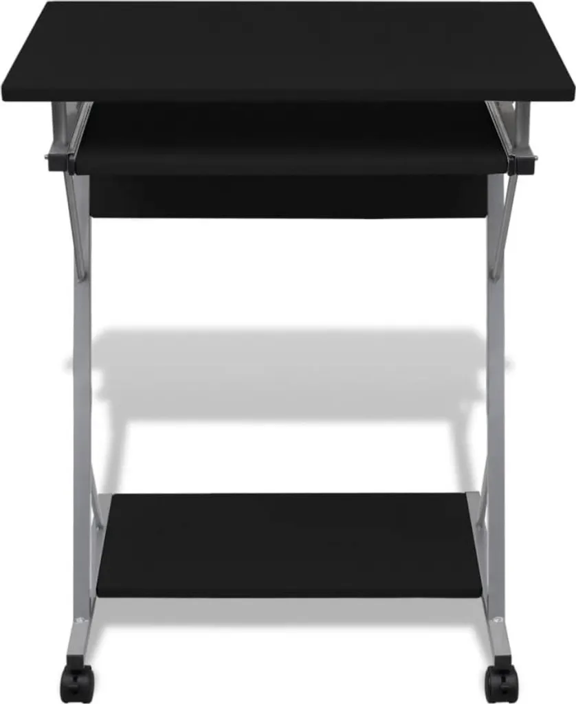 Table portable pour ordinateur chariot de bureau noir mobile pour salon - 7