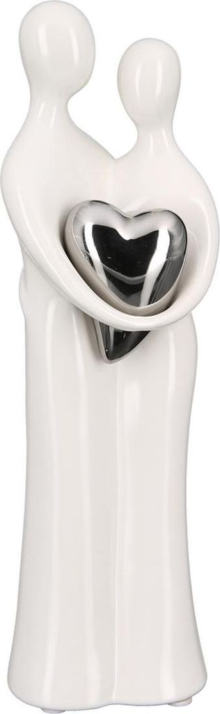 GILDE Figur"Paar"weiss/silber glänzend Keramik,mit Zdjęcie produktu 