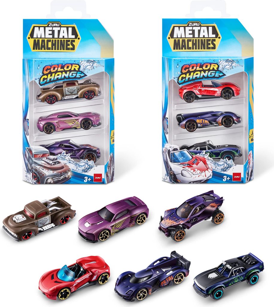 Metal Machines Farbwechsel-Auto 2er Set (6 Autos) 1:64 - Produktbild 