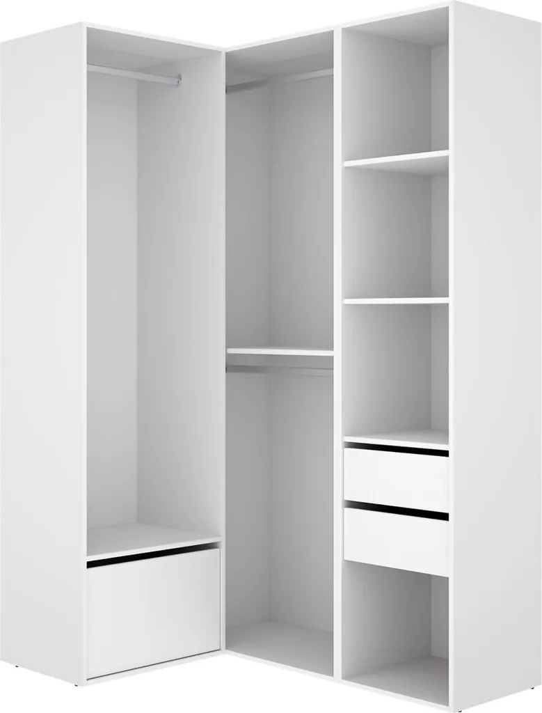 Armoire dressing modulable Clayhill, grand meuble de rangement blanc - 6