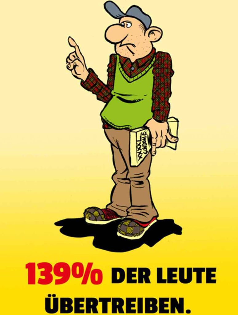 vianmo Holzschild 18x12 cm 139% der Leute übertreiben Dekoration