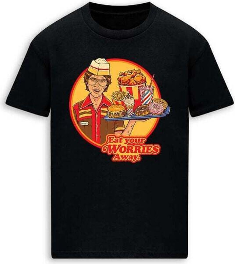 Steven Rhodes T-Shirt Herren Eat Your Worries schwarz 3XL