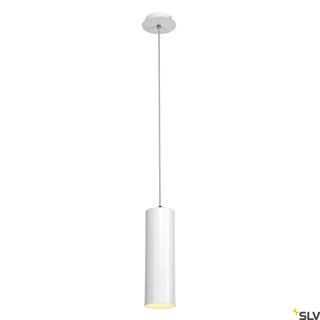 SLV Enola 149381 Suspension Blanche Culot E27 60W Design Cylindrique