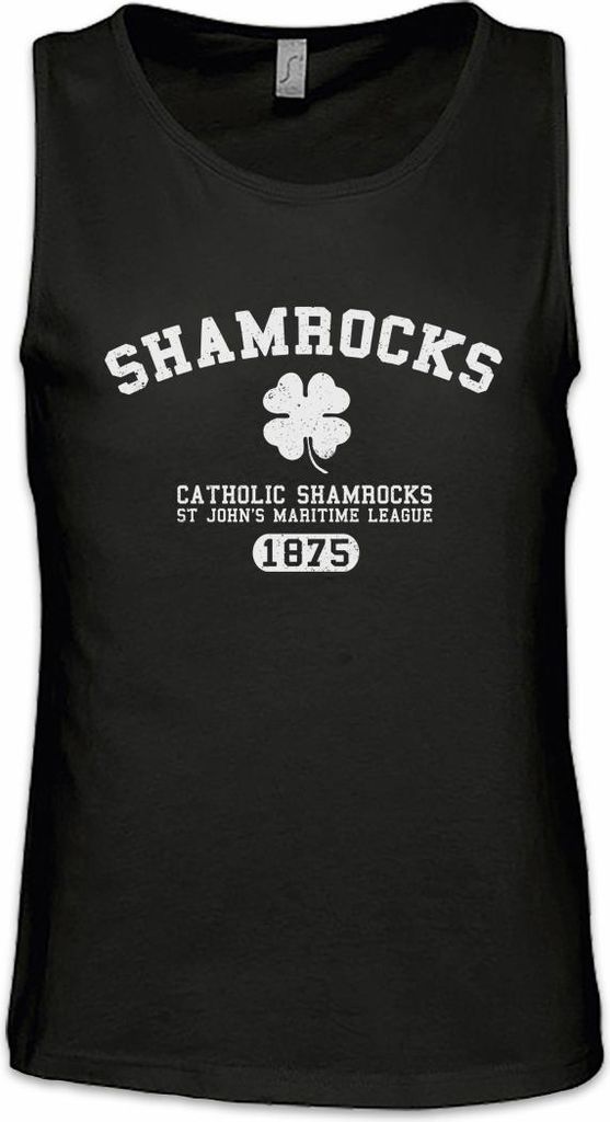 Urban Backwoods Shamrocks, Ärmelloses T-Shirt, Farbe: Schwarz, Größe: 5XL