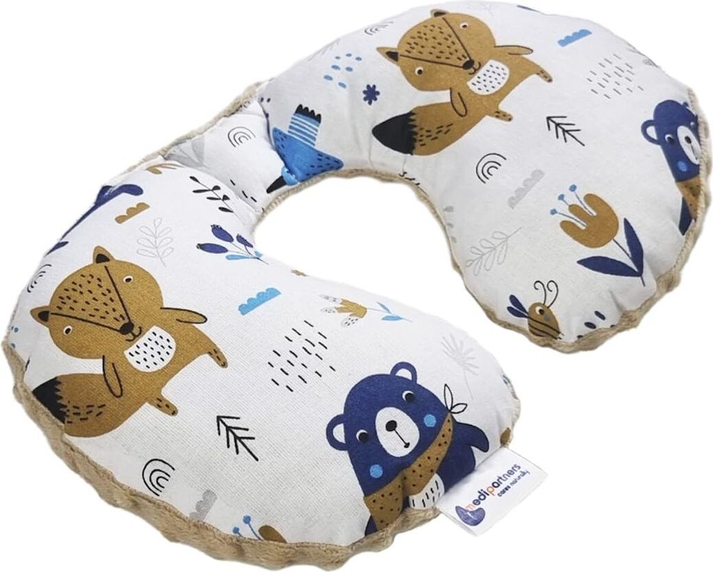 Coussin cervical bébé oreiller de voyage coton/Minky Boho Image du produit 