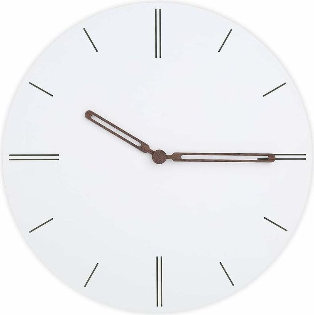 Wanduhr aus Holz, runde, geräuschlose Uhr, moderne, schlanke Wanduhr, Basics, traditionelle Wanduhr, Dekoration für Schlafzimmer, Wohnzimmer, Bü...
