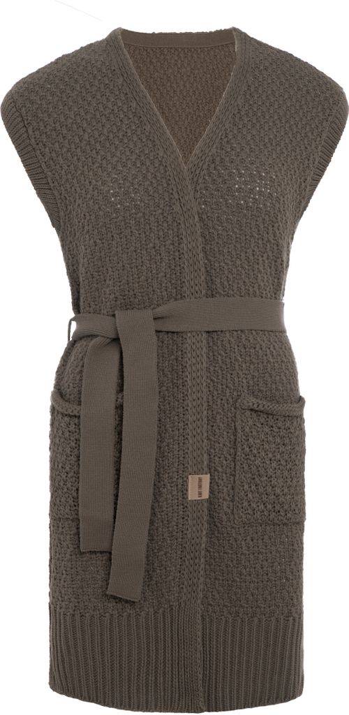 Knit Factory Luna Strickweste - Cappuccino - 36/38