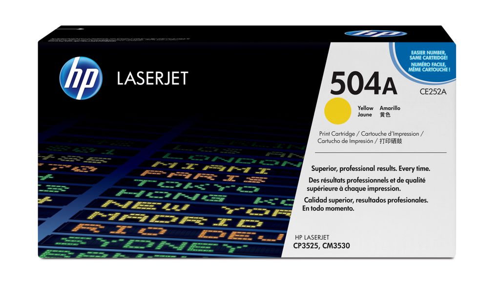 HP Žltá originálna tonerová kazeta 504A LaserJet, 7000 Obrázok produktu 