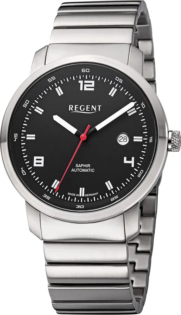 Montre automatique Regent GM-2106 en acier argenté et verre résistant