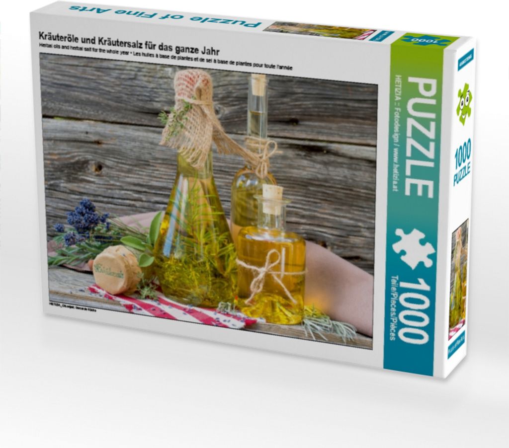 Calvendo Kräuteröle und Kräutersalz für das ganze Jahr 1000 Teile Puzzle quer 640x480mm, :: Fotodesign / www.hetizia.at; 7351611
