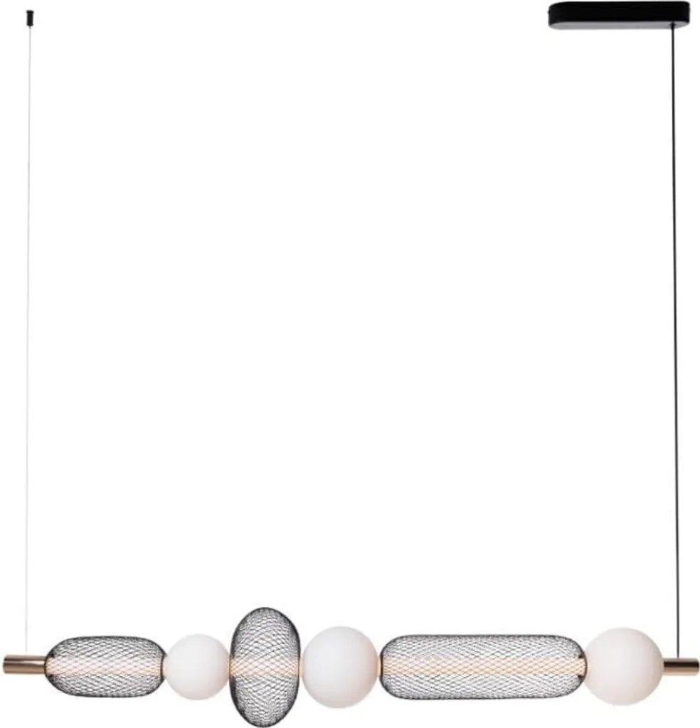 Suspension LED design noir et doré pour salle à manger 29W BORA Maxlight