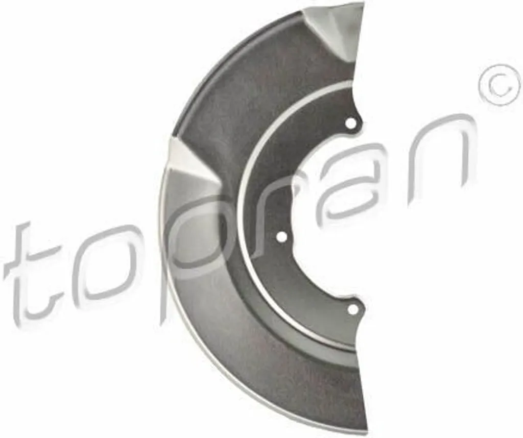 Tôle de protection de disque de frein avant droit en acier noir pour T4