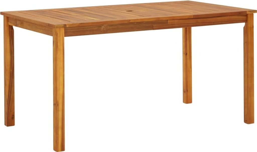 Gartentisch 140x80x74 cm Massivholz Akazie