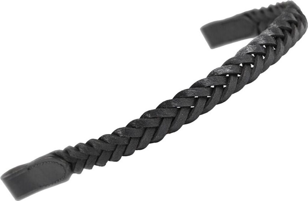 Aviemore - Pferde-Stirnriemen, geflochten, Leder ER744 (Pony) (Schwarz)