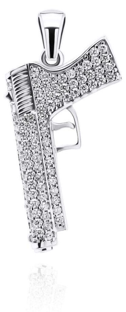 Playful silver pendant Pistol PT31W