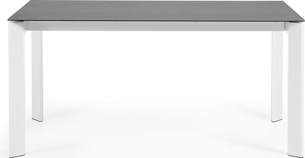 Tisch Axis ausziehbar 160 (220) cm Keramik Grau und weiße Beine