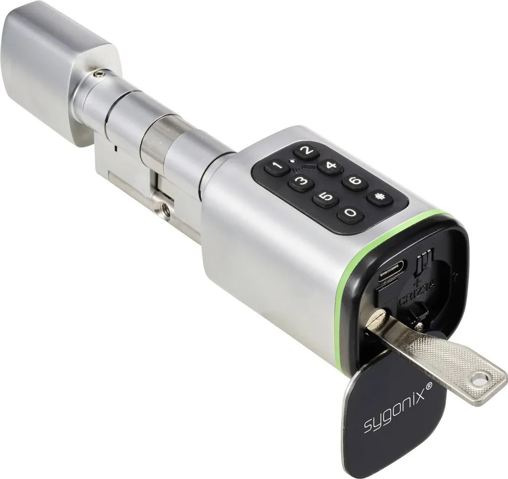 Vérin de sécurité connecté Bluetooth Sygonix 6121660 avec accès par code