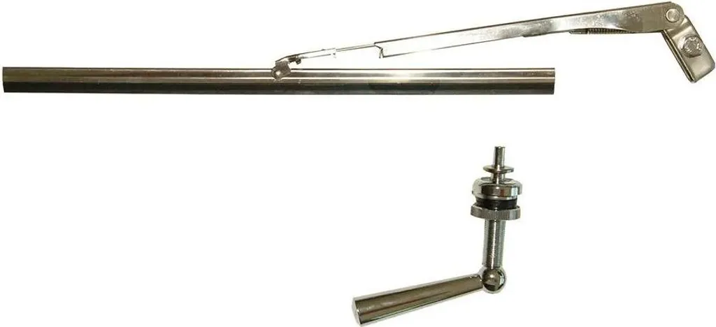 Balai d'essuie-glace manuel 280 mm TMC Argent pour nautisme et cabines