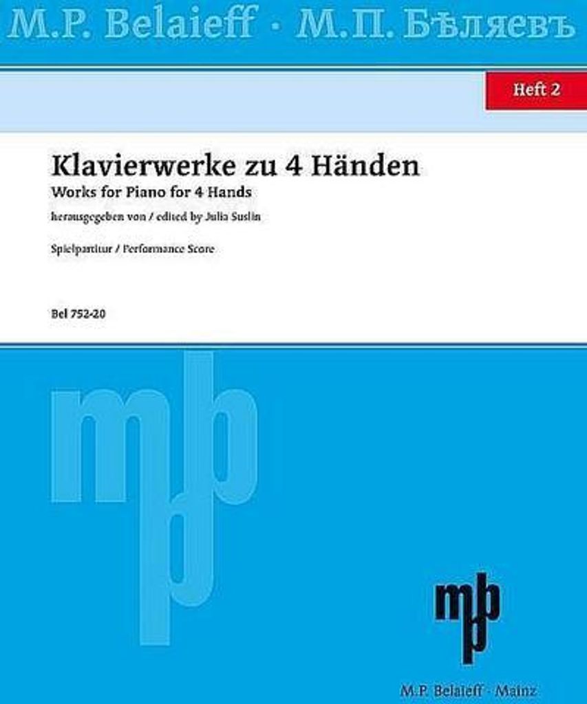 Klavierwerke zu 4 Händen Band 2 +CDfür Klavier vierhändig