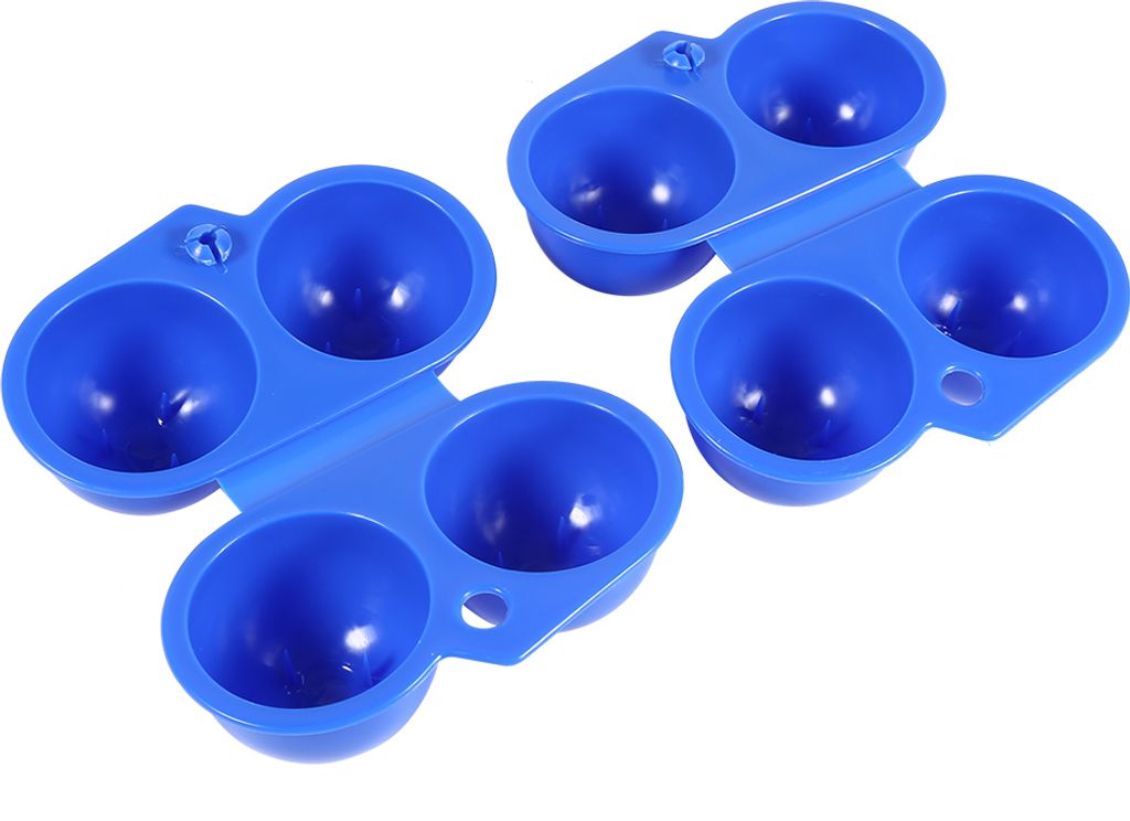 2 Stück Eierbox für die Küche, zusammenklappbar, tragbar, für den Außenbereich, Camping, Behälter, Aufbewahrungskoffer, Blau
