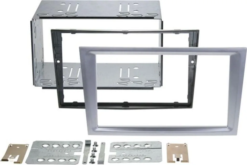 Façade Autoradio Opel 2-DIN Chrome Mat - ABS Haute Résistance