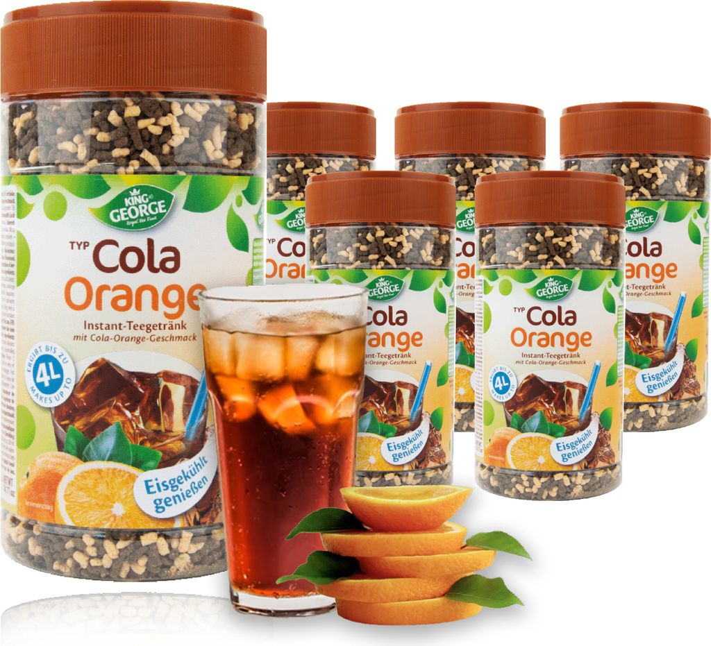 KING GEORGE Cola Orange Boisson instantanée 6 x 400g Donne Image du produit 